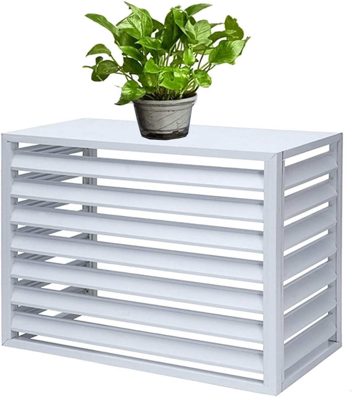  Couvercle De Climatiseur Extérieur En Aluminium Et Boîtier De Pompe à Chaleur, écran De Clôture De Protection Pour Condensateurs, Couvercle Autonome Pour Ordures Et Climatisation, Design Résistant Aux