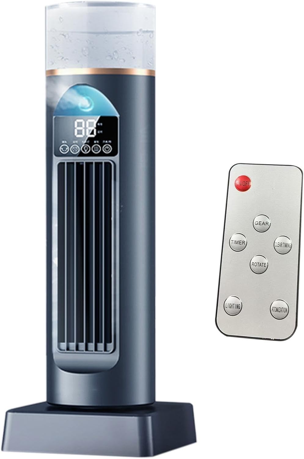 GENERIC Ventilateur De Climatisation Pour Chambre à Coucher | Refroidisseur Oscillant Silencieux à 6 Vitesses Avec Télécommande Et Réservoir D'eau, Minuterie De 6 Heures Pour La Maison, Le Bureau, Le