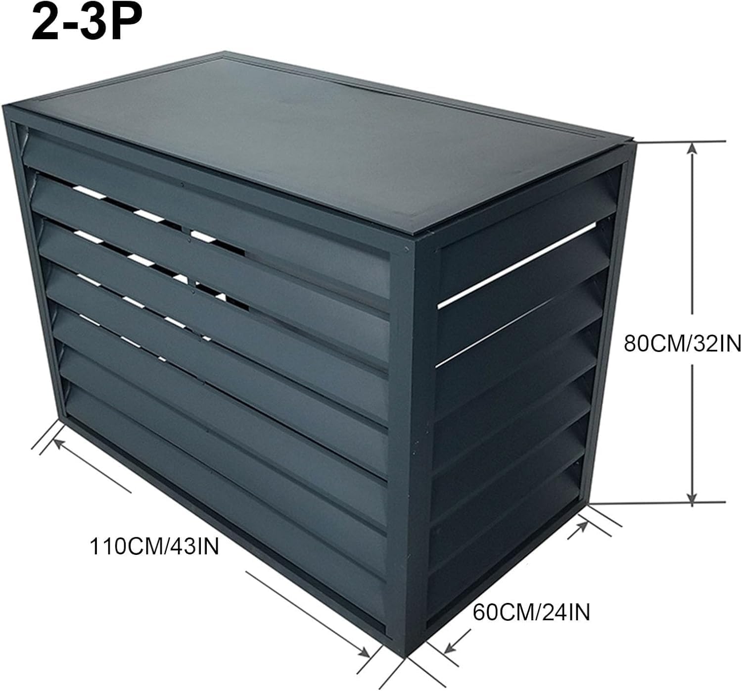 GENERIC Housse De Climatiseur D'extérieur Toutes Saisons Et Poubelle En Aluminium – Housse De Protection Autonome Pour Unités Et Supports De Fleurs – Design Résistant Aux Intempéries