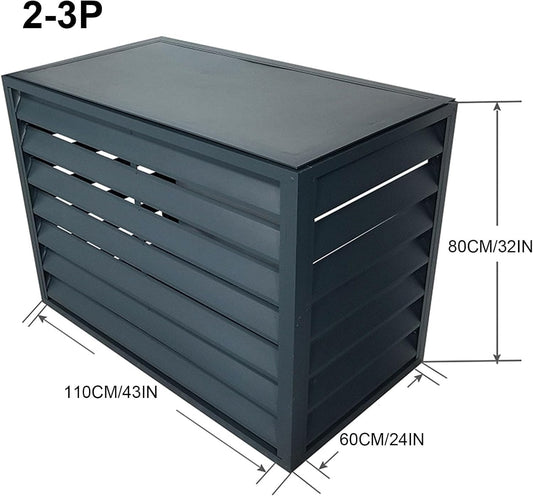 GENERIC Housse De Climatiseur D'extérieur Toutes Saisons Et Poubelle En Aluminium – Housse De Protection Autonome Pour Unités Et Supports De Fleurs – Design Résistant Aux Intempéries