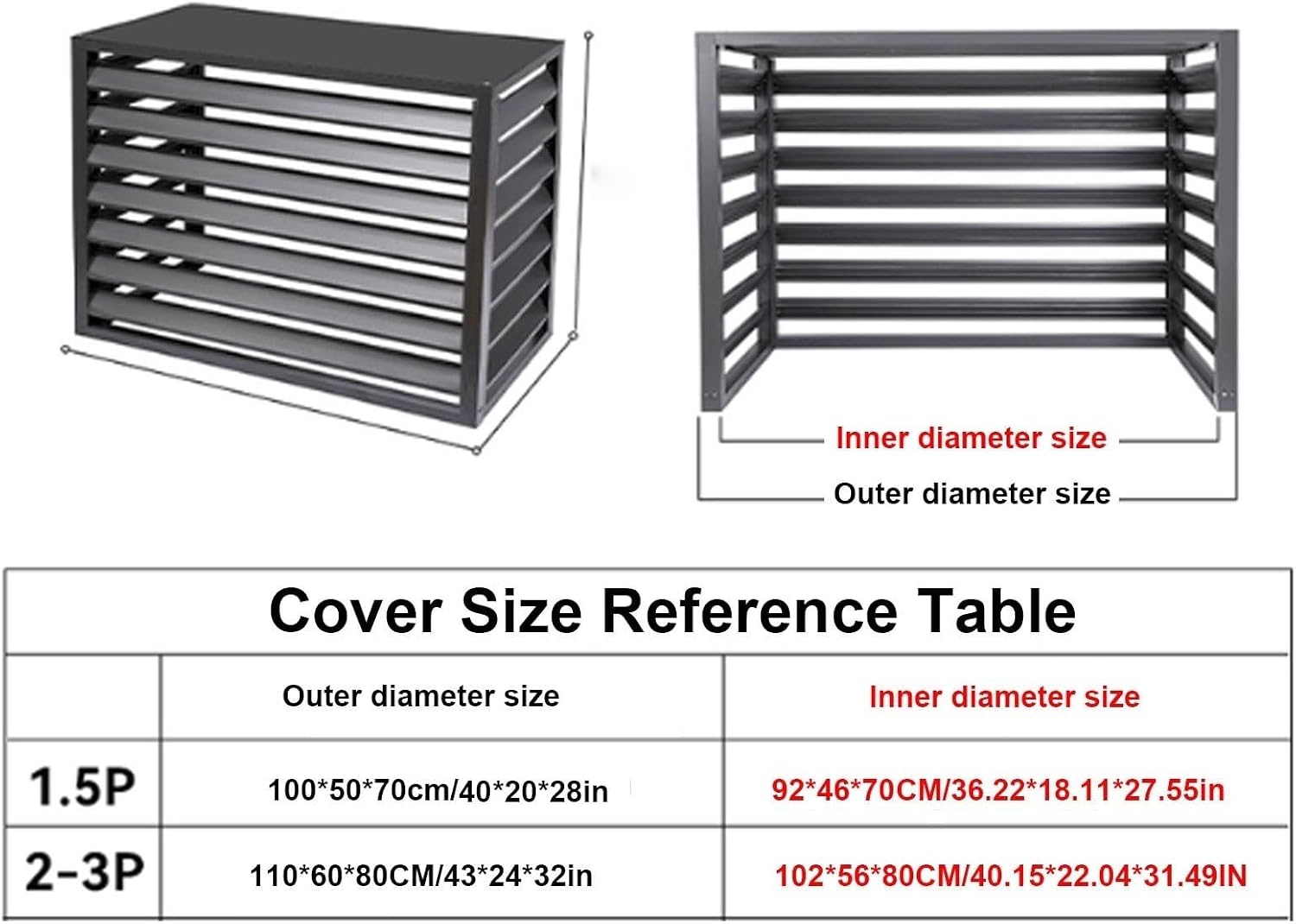  Housse De Protection Pour Climatiseur Extérieur, Protection Solaire Pour Climatiseur, Protection Résistante Aux Intempéries Pour Unités Extérieures, Clôture Pour Climatis