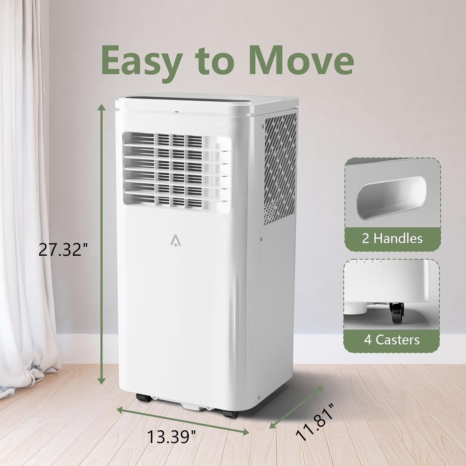  Climatiseurs Portables 10000 BTU - Cools 450 Sq.Ft Rooms, 3 En 1 AC Avec Déshumidificateur, Minuterie Et Télécommande, Comprend Un Kit De Fenêtre