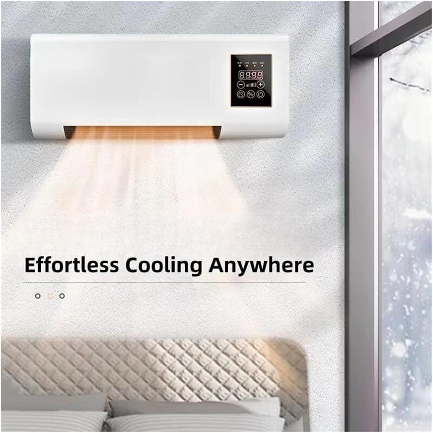  2026, Refroidissement De Chauffage Portable, Machine Murale Silencieuse Avec Télécommande, Conception Compacte Pour Bureau De Chambre à Coucher, énergie Efficace Brown