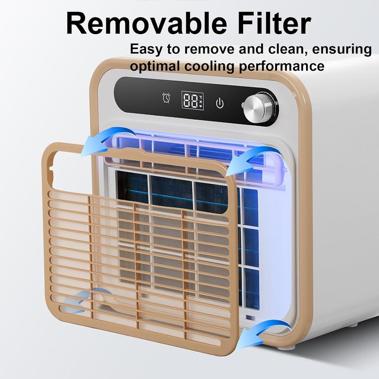  Split AC Unit, Climatiseur Silencieux 500W Avec Télécommande WiFi, 13kg Ventilateur De Refroidissement Portable Pour Tente RV Camper, 12H Timer Énergie Efficace Sans Tuyau Conception Légère Utilisatio