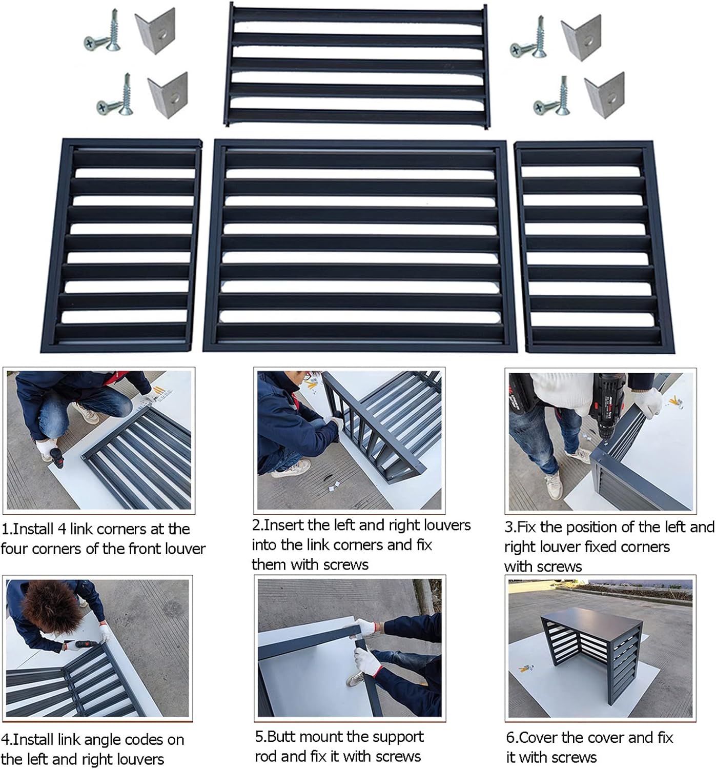 Housse De Protection Pour Climatiseur Extérieur – Protection Antivol Toutes Saisons Pour Climatisation – Clôture D'intimité Décorative Pour équipements CVC