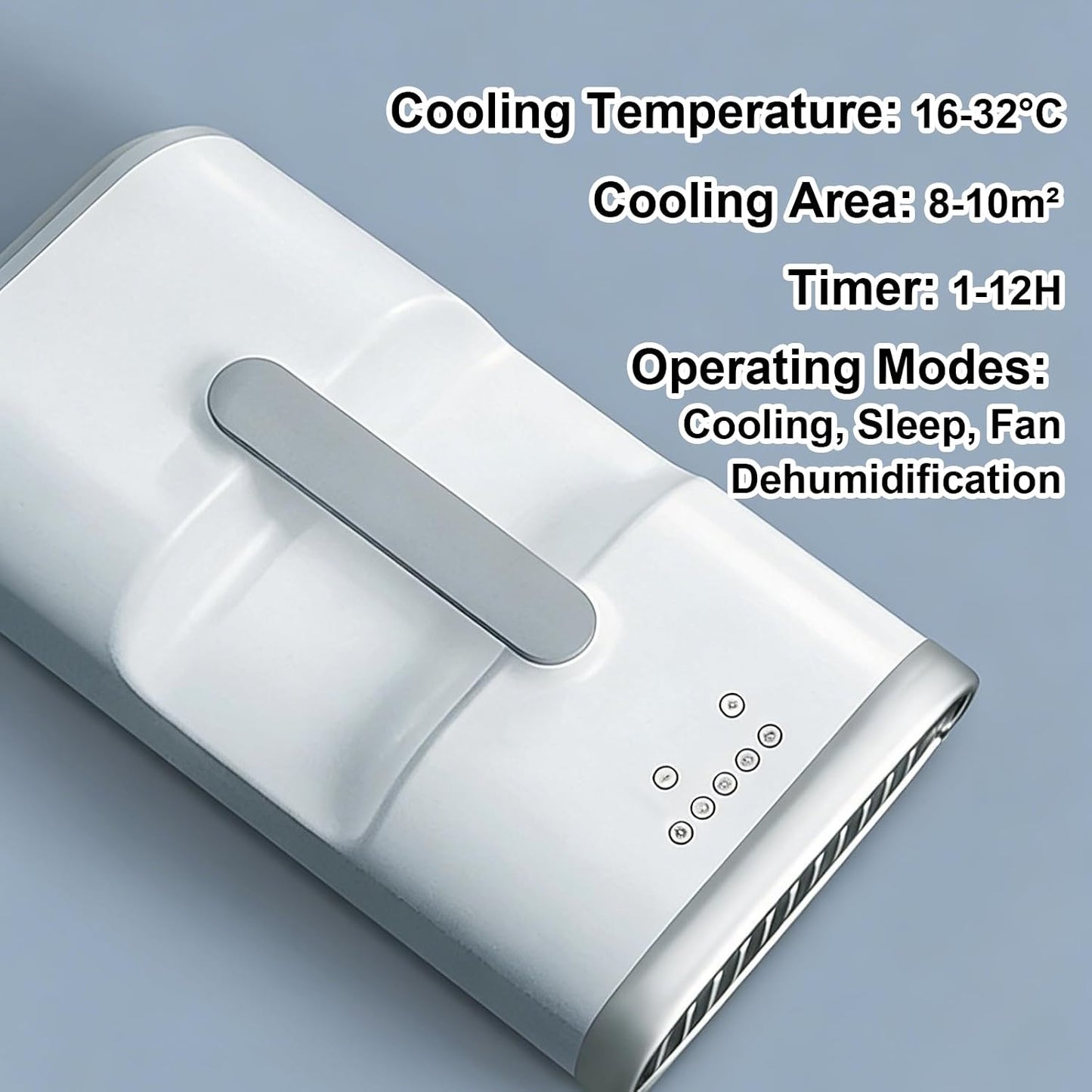 GENERIC Climatiseur Portable Avec Affichage Numérique, Aucune Installation Nécessaire Pour Le Camping Et L'utilisation En Extérieur