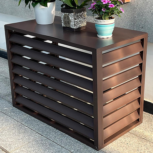 GENERIC Housse De Protection Pour Climatiseur Extérieur Toutes Saisons – Protection En Aluminium Pour Unités De Climatisation, Panneaux De Clôture Autoportants Et Boîtiers De Poubelles