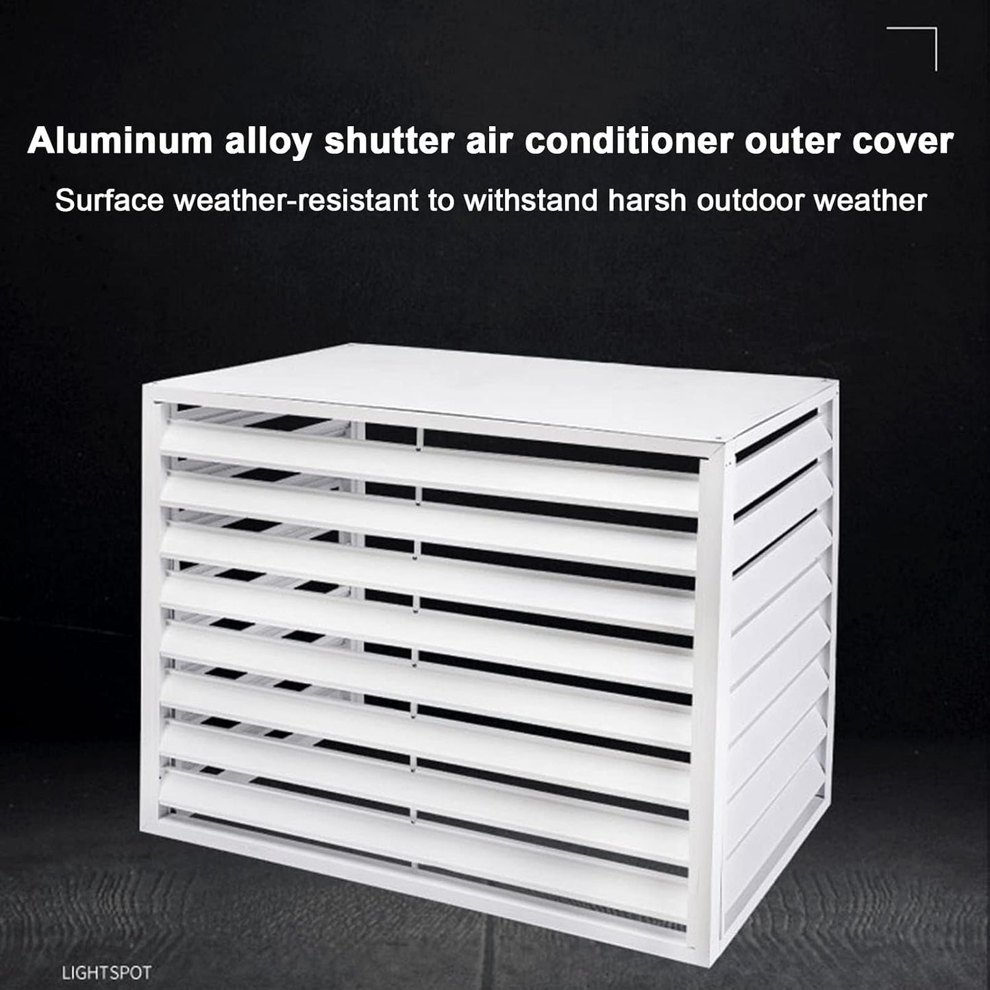 GENERIC Housse De Protection Imperméable Pour Climatiseur Extérieur, Pompe à Chaleur, Aluminium Composite, Protection Mobile Pour Unité AC, Gris, 110 X 60 X 80 Cm (4 Côtés)