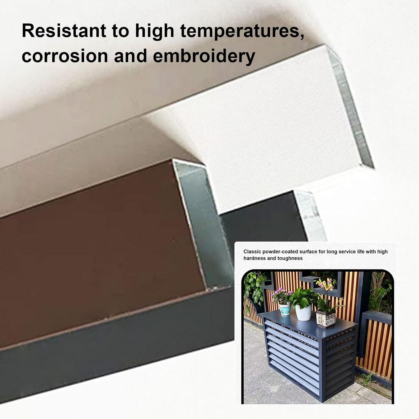 GENERIC Housse Décorative En Aluminium Pour Climatiseur – Clôture élégante Pour Climatisation Et Pompe à Chaleur – Résistante Aux Intempéries – Compatible Avec La Plupart Des Systèmes De Climatisation