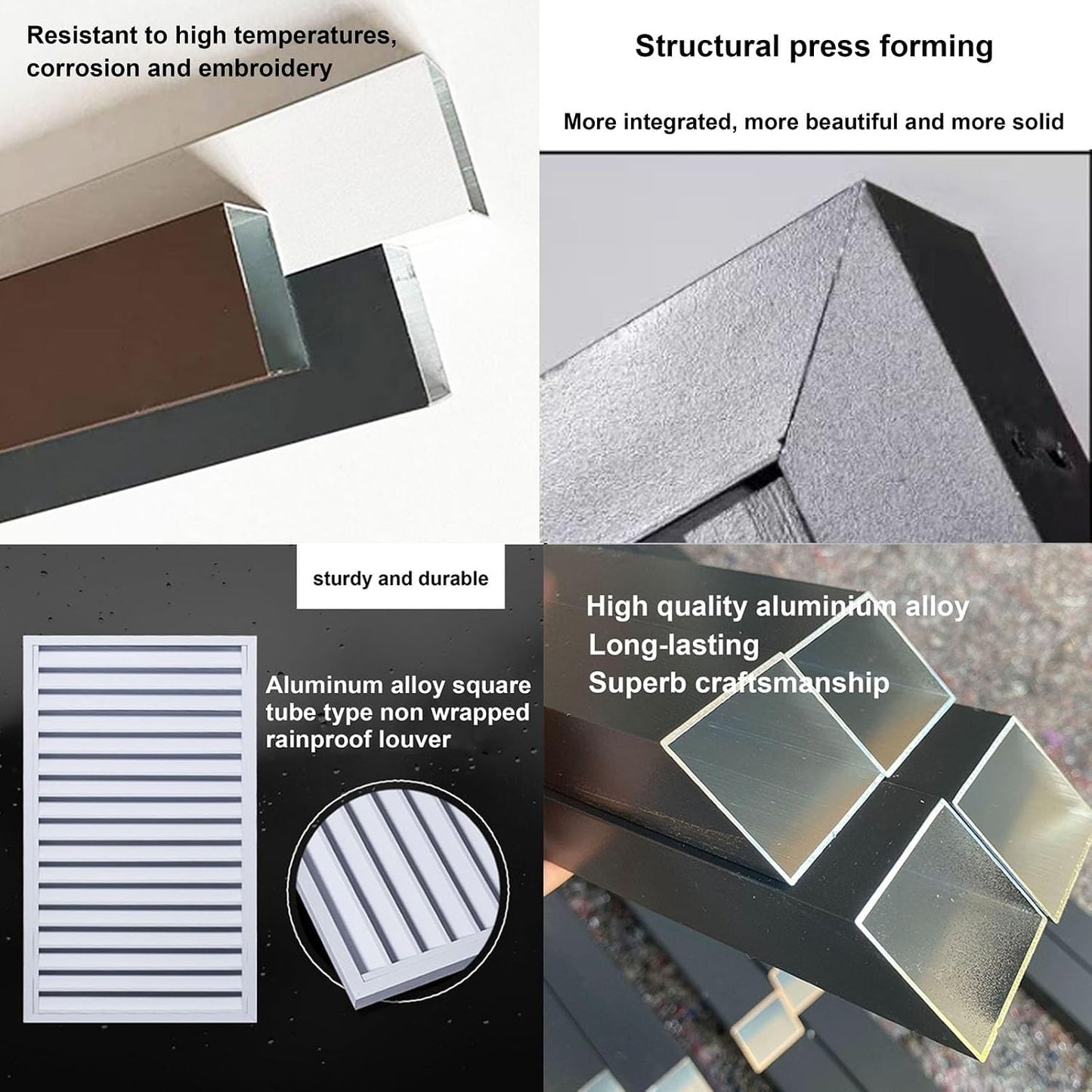 GENERIC Housse De Protection En Alliage D'aluminium Pour Climatiseur – Clôture Résistante Aux Intempéries Pour Unités De Fenêtre D'intérieur/extérieur, Protection Contre La Pluie, Couleur Blanche Et Design