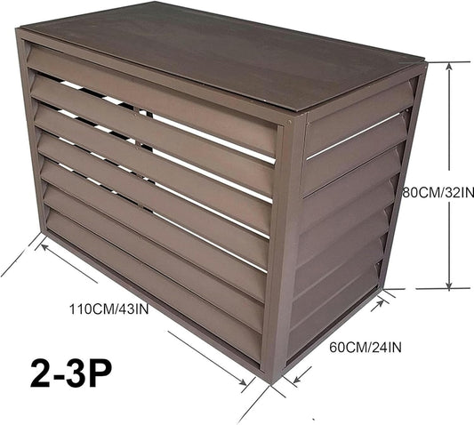  Housse Antivol Robuste En Aluminium Pour Climatiseur, Mini Climatiseur Extérieur, Réduction Du Bruit, Ion Résistant Aux Intempéries Pour Climatiseurs