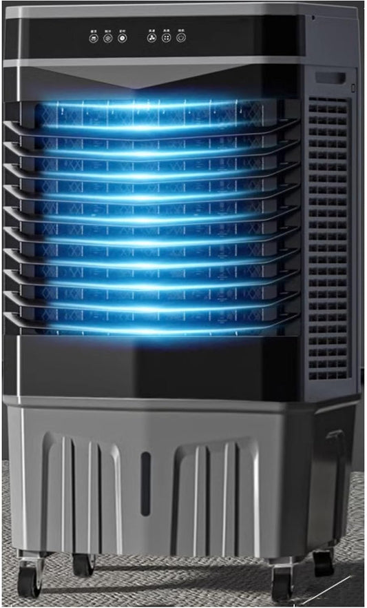 GENERIC Ventilateur De Refroidisseur D'air Portable Avec 3 Vitesses, 120 AC D'évaporation Oscillant Pour La Pièce, Humidificateur De Robuste Et Purificateur Avec Cristaux De Glace, économie D'énergie Faible B