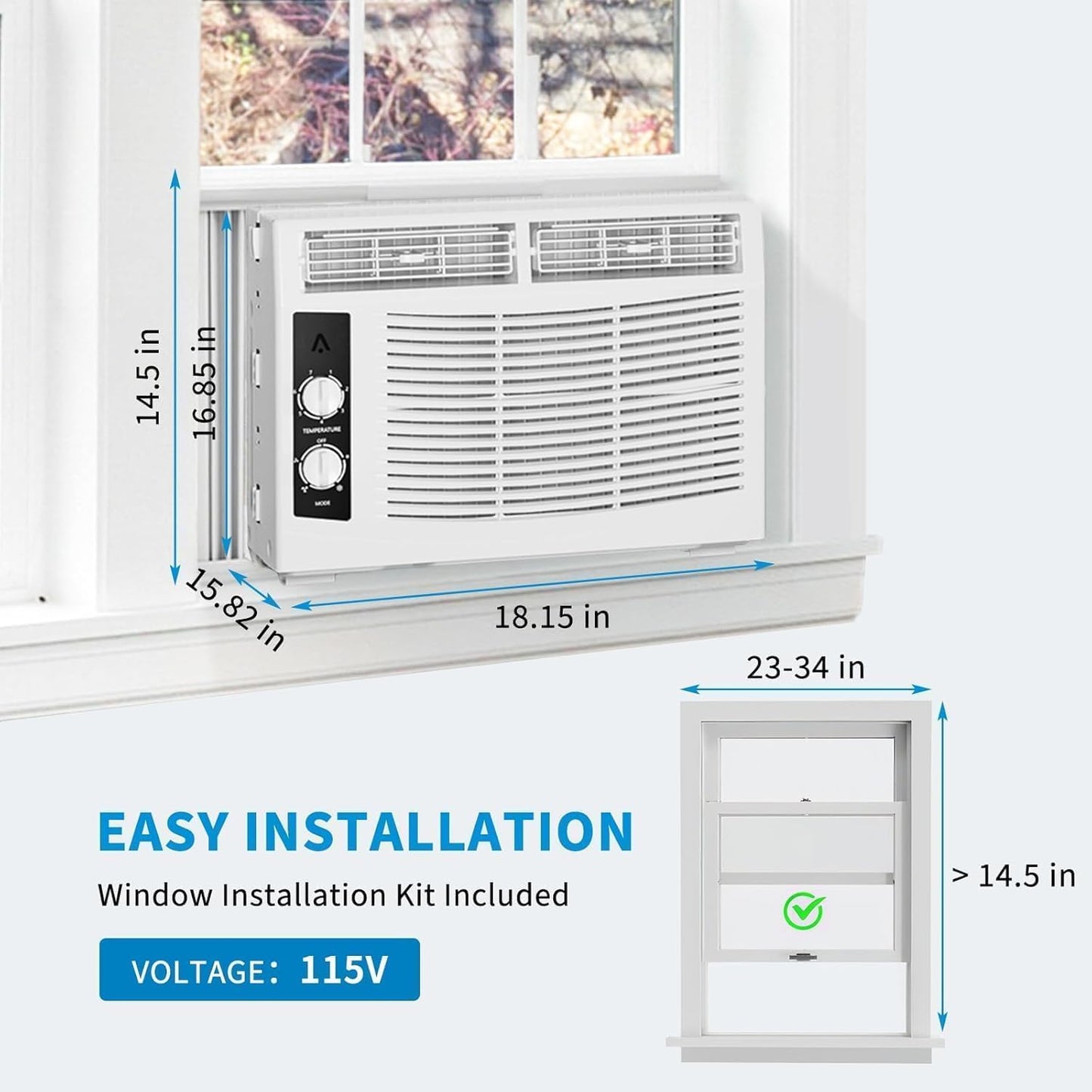 GENERIC Climatiseur Portable, Déshumidificateur à Refroidissement Rapide Pour Chambre Et Cuisine, Moustiquaire Incluse, Idéal Pour Les Résidences étudiantes, Les Airconditioning+1.2mtent