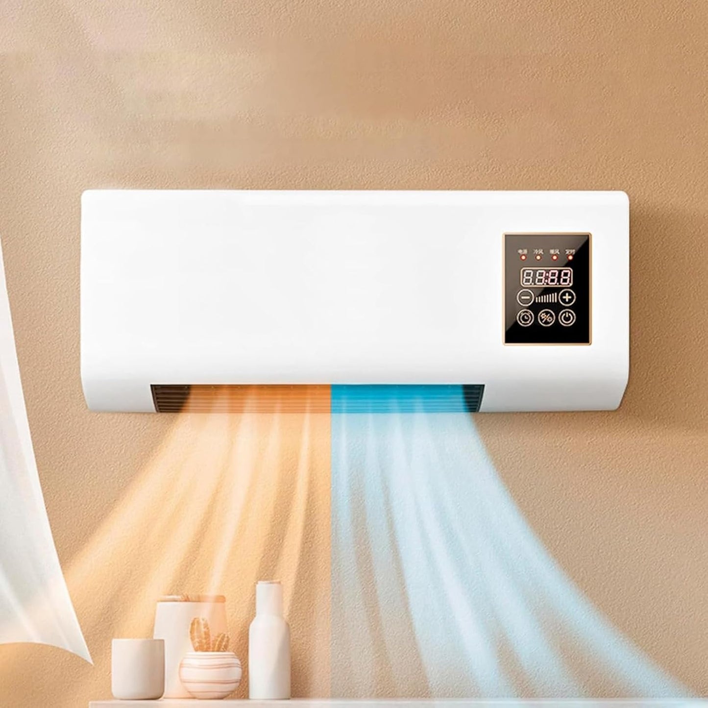 GENERIC Climatiseur Portable Sans Conduit – Support Mural 3 En 1 Avec Ventilateur Sans Pales Et Télécommande, Refroidissement Ultra Silencieux, Facile à Installer Pour La Maison Et La Chambre à Coucher
