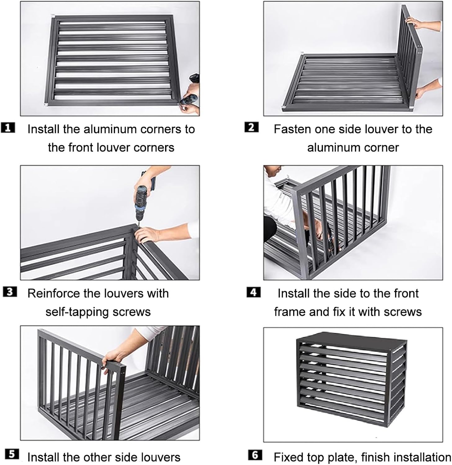  Housse Pour Climatiseur Extérieur – Housse En Aluminium Pour Unité De Climatisation Pour Une Utilisation En Extérieur, Protège Contre Les Feuilles Et Les Débris, Idéale Pour Les Clôtures Et