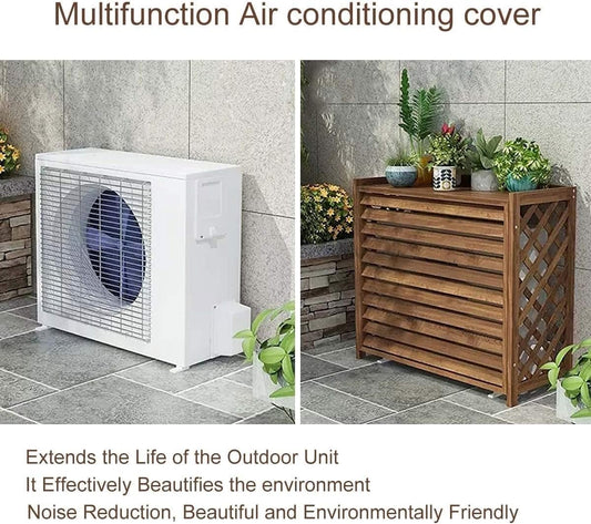  Grilles De Protection Pour Climatiseurs Et Pompes à Chaleur, Volets De Protection Pour Climatisation, Cadre De Protection En Bois Pour Climatisation, Facile à Installer