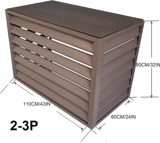 GENERIC Déflecteur De Climatiseur Avec Housse De Protection Anti-poussière Et Imperméable Pour L'extérieur Et L'intérieur (toit Plat Marron)