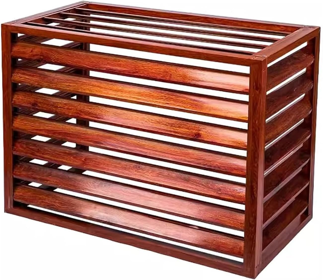 GENERIC Housse De Protection Pour Climatiseur Extérieur – Clôture à Condensateur En Aluminium Et Protection De Pompe à Chaleur – Dessus De Persienne En Grain De Bois 100 X 50 X 70 (1,5P) – Résistant Aux