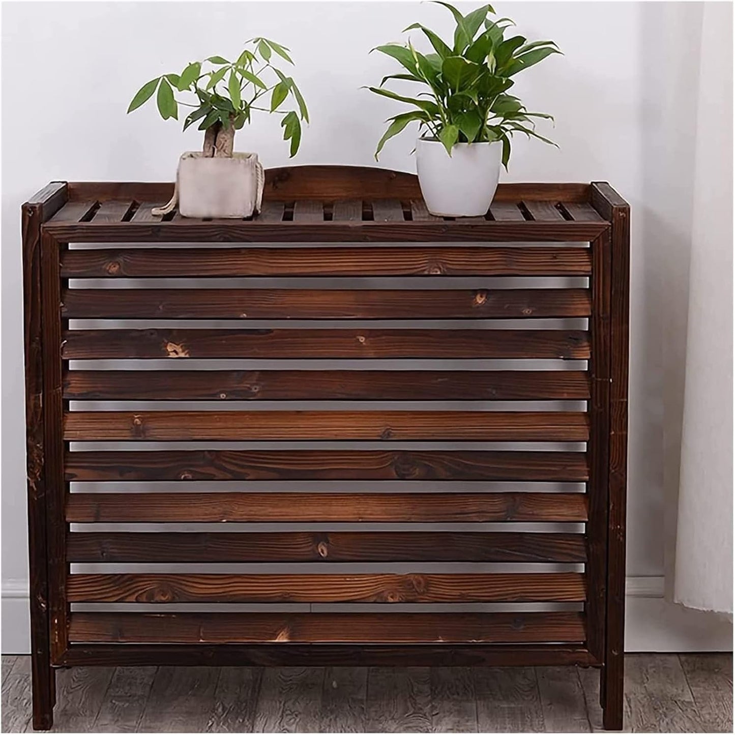  Housse De Protection Robuste En Bois Massif Pour Climatiseur De Fenêtre, Imperméable, Anti-poussière, Anti-Condensation, Pour Clôture De Confidentialité Extérieure, Poubelle