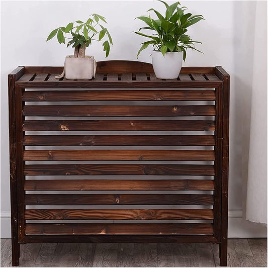  Housse De Protection Robuste En Bois Massif Pour Climatiseur De Fenêtre, Imperméable, Anti-poussière, Anti-Condensation, Pour Clôture De Confidentialité Extérieure, Poubelle