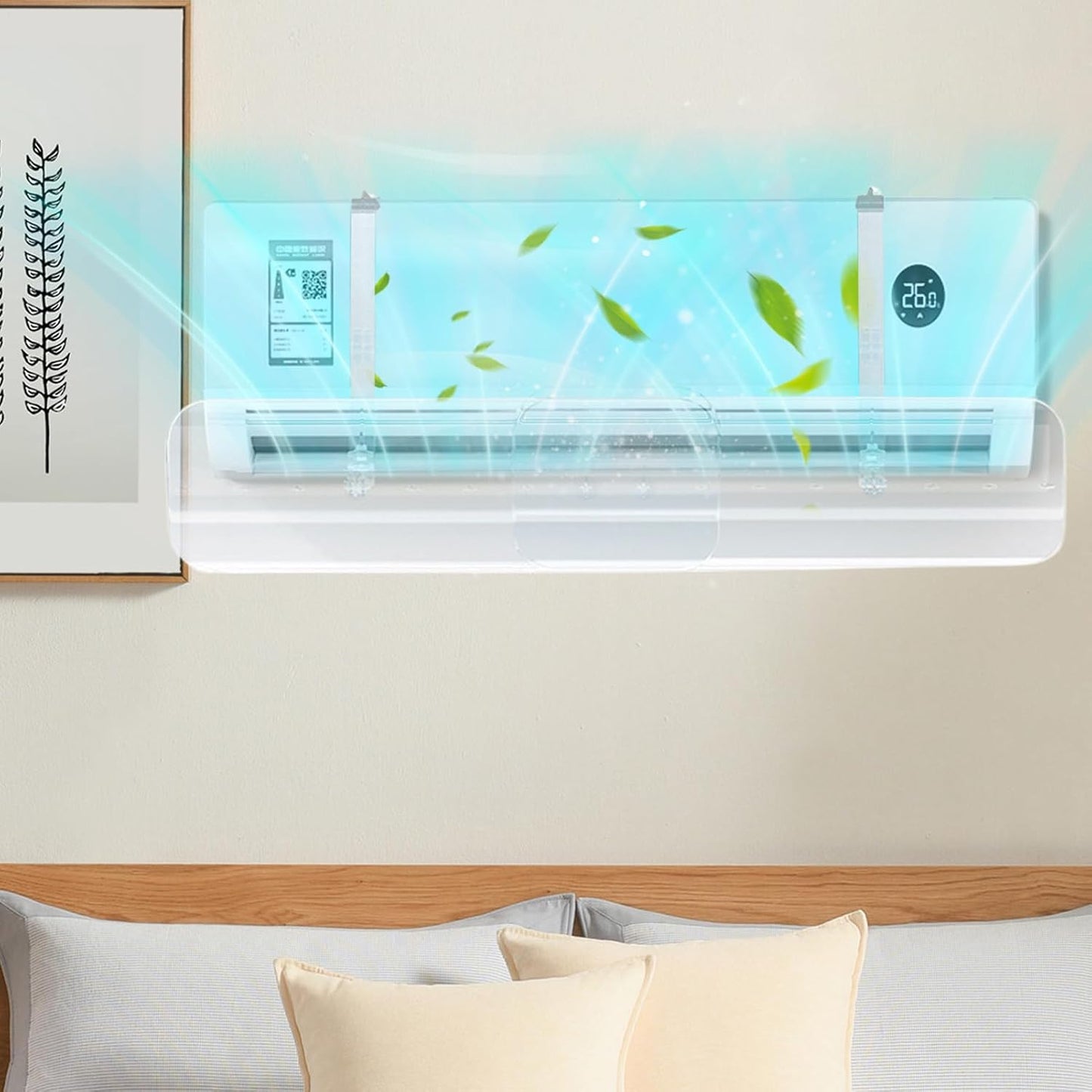  Déflecteur Climatisation Réglable Deflecteur Climatiseur Coupe-Vent, Écran Pour Unité De Climatisation,Guide D'Air Escamotable Transparent Soufflage Anti-Direct, Pour Maison/Bureau Âgés, Néonats