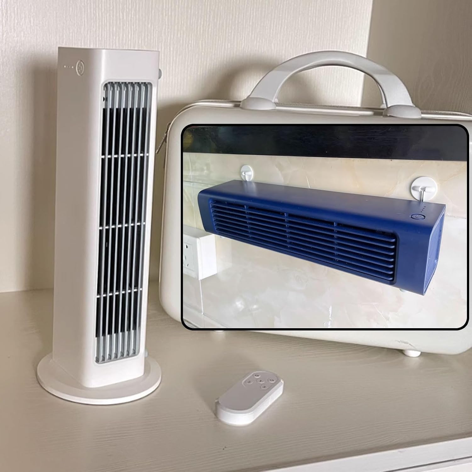 GENERIC Refroidisseur D'air Portable Avec Ventilateur D'évaporation à Distance, Sans Lame, 3 Vitesses, Fonctionnement Silencieux Pour La Chambre De Bureau à Domicile, Support Mural
