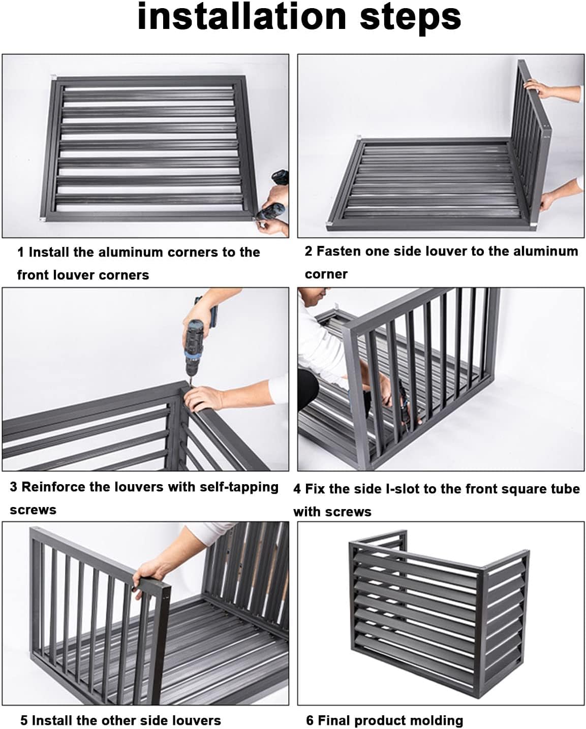 GENERIC Housse De Protection Imperméable Pour Climatiseur Extérieur, Pompe à Chaleur, Aluminium Composite, Protection Mobile Pour Unité AC, Gris, 110 X 60 X 80 Cm (4 Côtés)