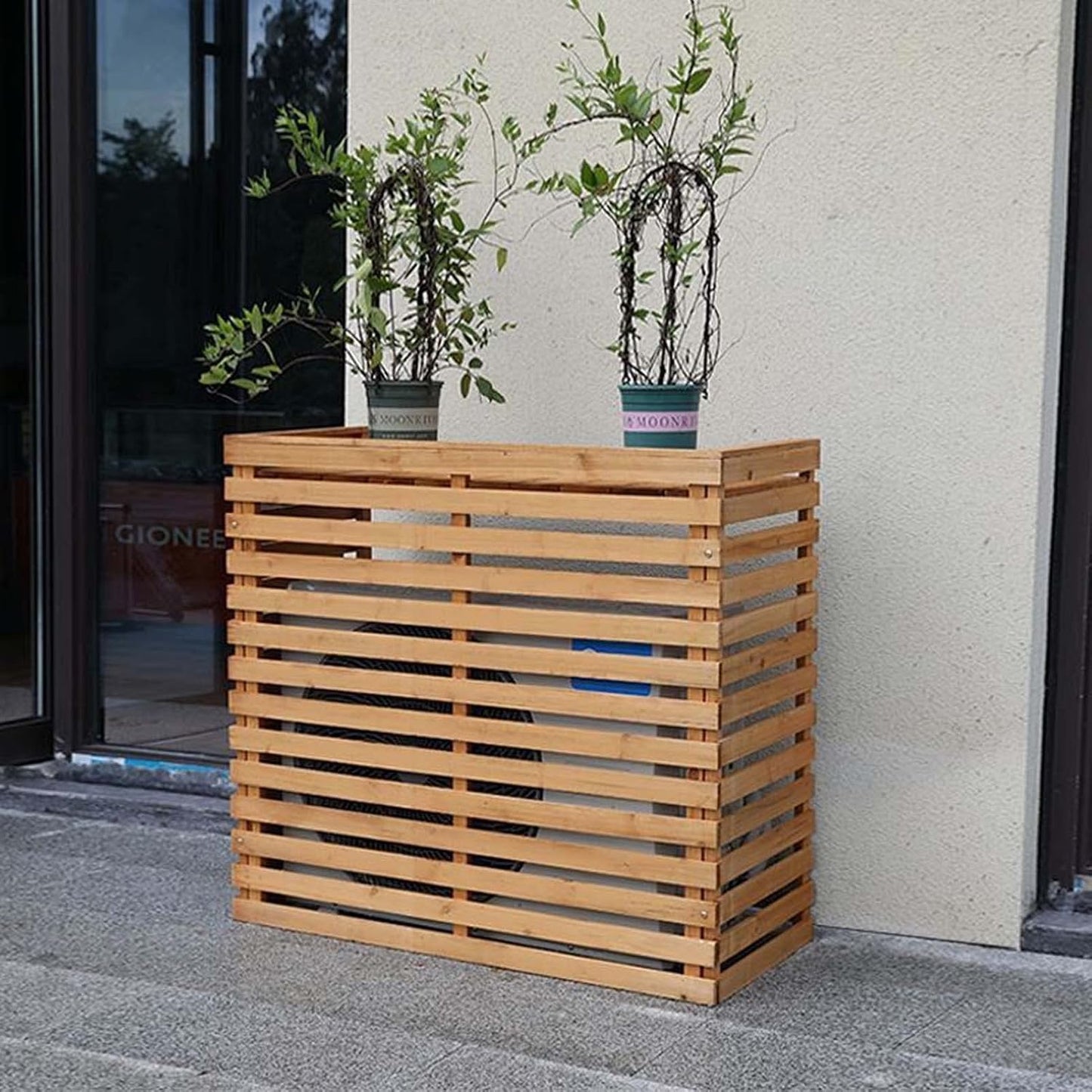 Housse Pour Unité De Climatisation Extérieure – Obturateur Décoratif Résistant Aux Intempéries Pour Climatiseurs Centraux – Dissimule élégamment Votre Unité De Climatisation Extérieure