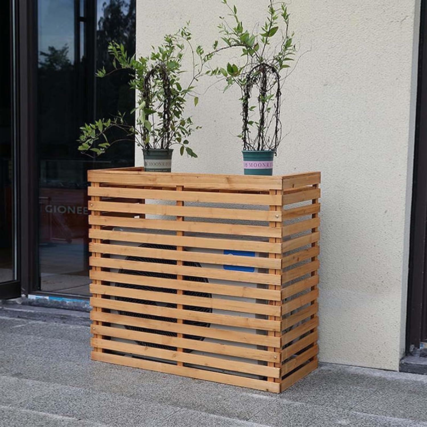  Housse Pour Unité De Climatisation Extérieure – Obturateur Décoratif Résistant Aux Intempéries Pour Climatiseurs Centraux – Dissimule élégamment Votre Unité De Climatisation Extérieure