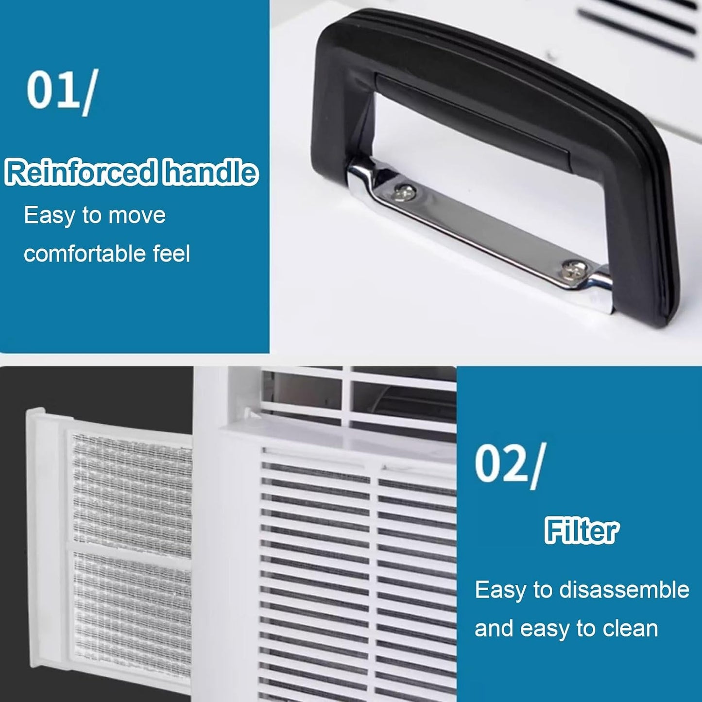  13000 BTU Split AC Unit, Refroidisseur De Chambre Portable Avec Télécommande Et Minuterie, économiseur D'énergie De Contrôle Tactile Pour Le Camping De Voiture De Chambre à Coucher, Pas Besoin D'assem