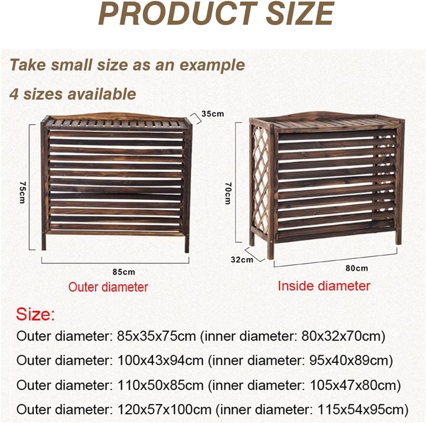 GENERIC Housse De Protection Pour Climatisation Extérieure - Brise-vue Pour Clôture - Support De Fleurs Caché - Séparateur D'espace - Filet De Protection Contre La Chaleur Pour Climatiseur De Fenêtre Et