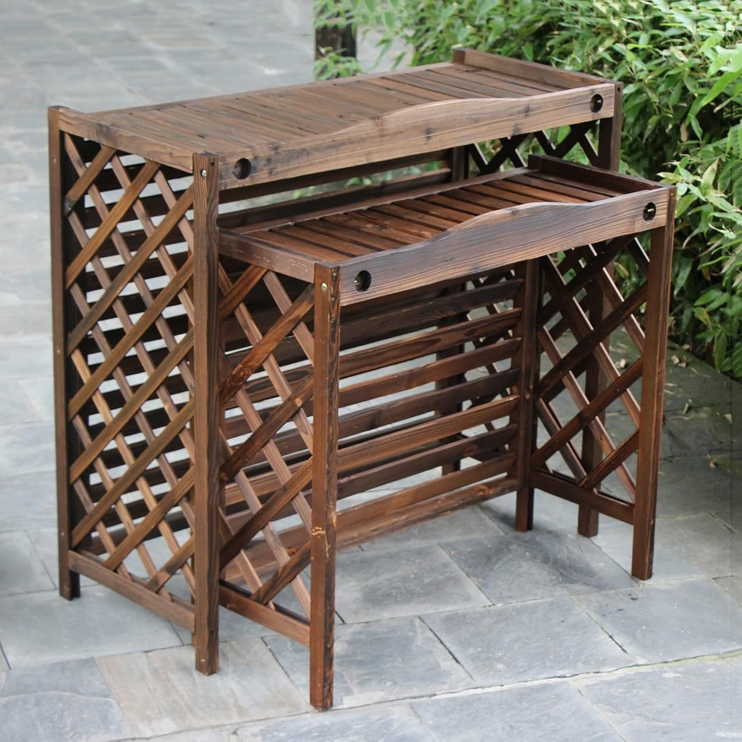 GENERIC Cloison De Séparation Extérieure En Bois Pour Climatiseur - Cache-pot De Fleurs - Grilles De Protection Pour Unités AC - Brise-vue Pour Jardin Et Terrasse.