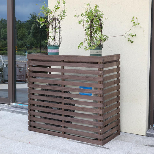  Housse De Protection Pour Climatiseur D'extérieur En Bois Massif Avec Persiennes Et Support De Protection Pour Climatiseur élégant – Parfait Pour La Décoration De Terrasse Et De Jardin