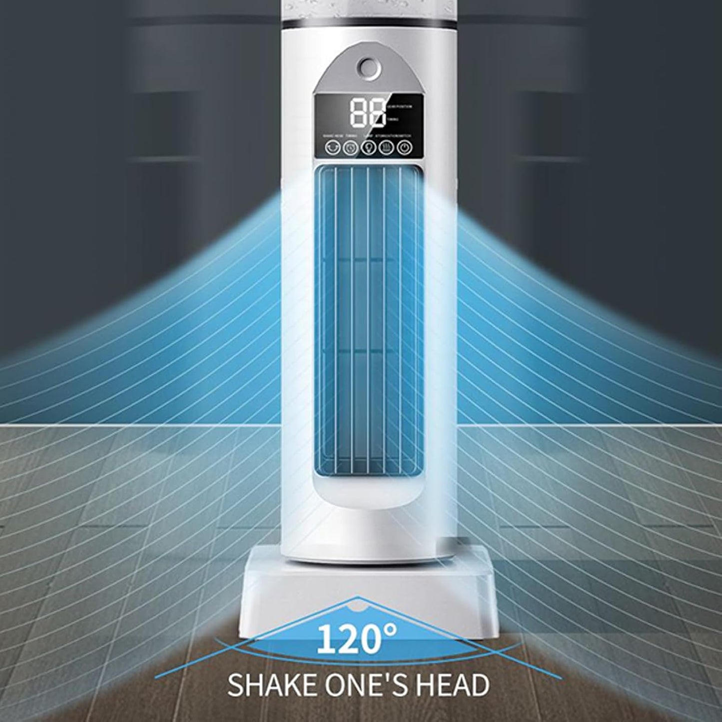  Ventilateur AC Portable – Climatiseur D'air Frais, Refroidisseur Silencieux Sans Pales Avec 6 Vitesses, Télécommande, Réservoir D'eau, Humidificateur Avec Minuterie De 6 Heures Pour Chambre à