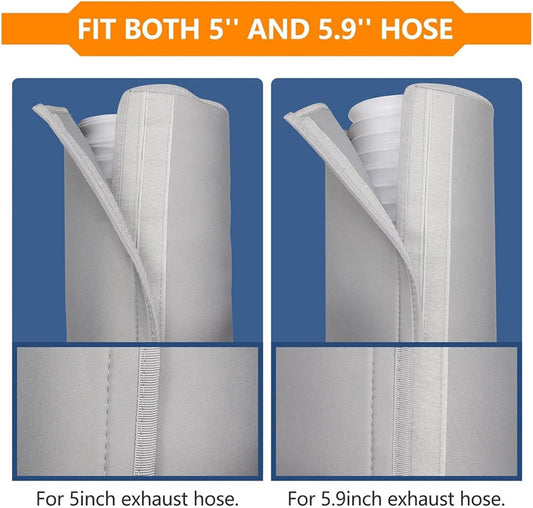  150 CM Manchon Isolant Tuyau Thermique Pour Climatisation Mobile | Gaine Isolante Tuyau D'évacuation Climatisation Mobile, Gaine Isolante Pour Conduit Climatisation, 3 Sangles, Pour 12,7/15CM