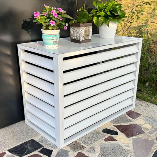 GENERIC Couvertures De Cadre De Climatiseur En Aluminium – Clôture élégante Pour Extérieur Et Intérieur Pour Climatisation Et Pompe à Chaleur – Clôture élégante Pour Dissimuler Les Unités De Climatisation