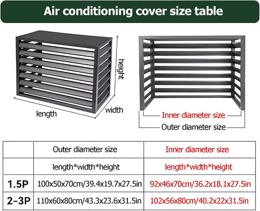 GENERIC Housse Décorative Pour Climatiseur Extérieur, écran De Clôture Pour Climatisation, étagère De Rangement Extérieure Pour Ordures Ou Unités De Climatisation