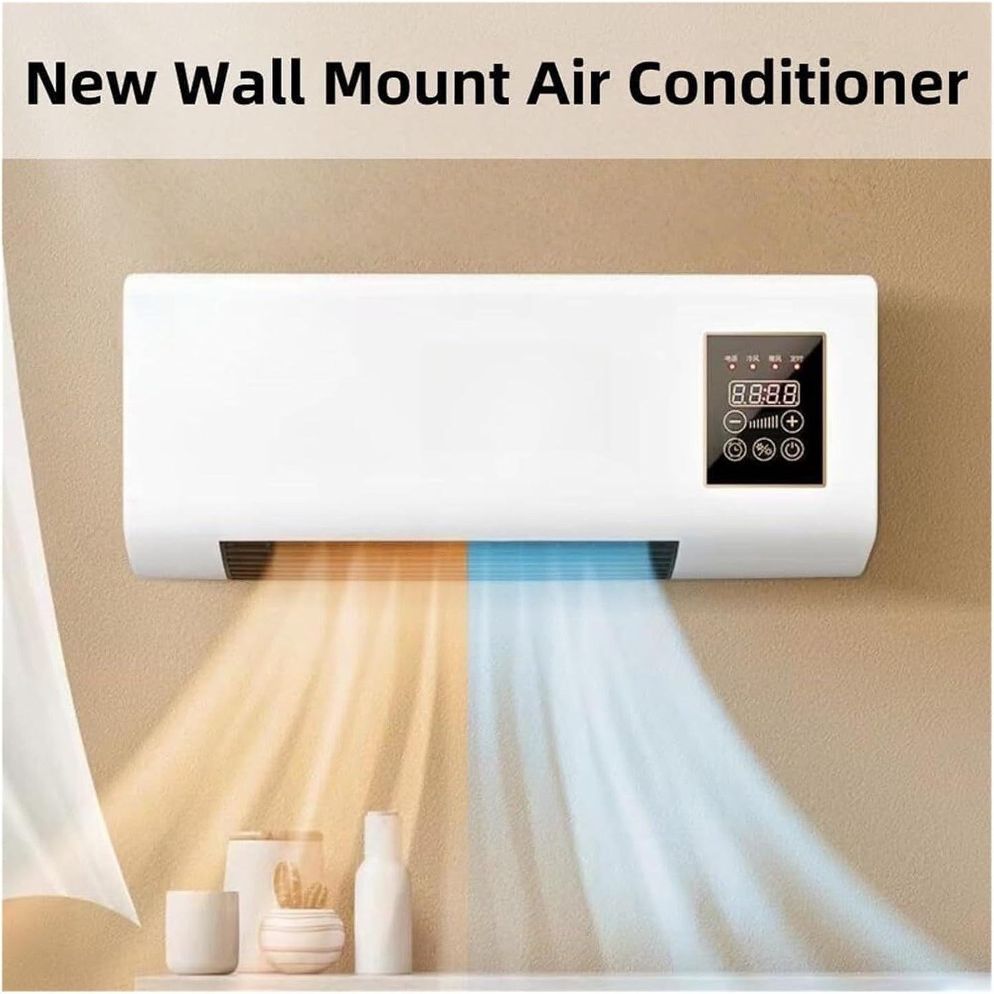  2026, Refroidissement De Chauffage Portable, Machine Murale Silencieuse Avec Télécommande, Conception Compacte Pour Bureau De Chambre à Coucher, énergie Efficace Brown
