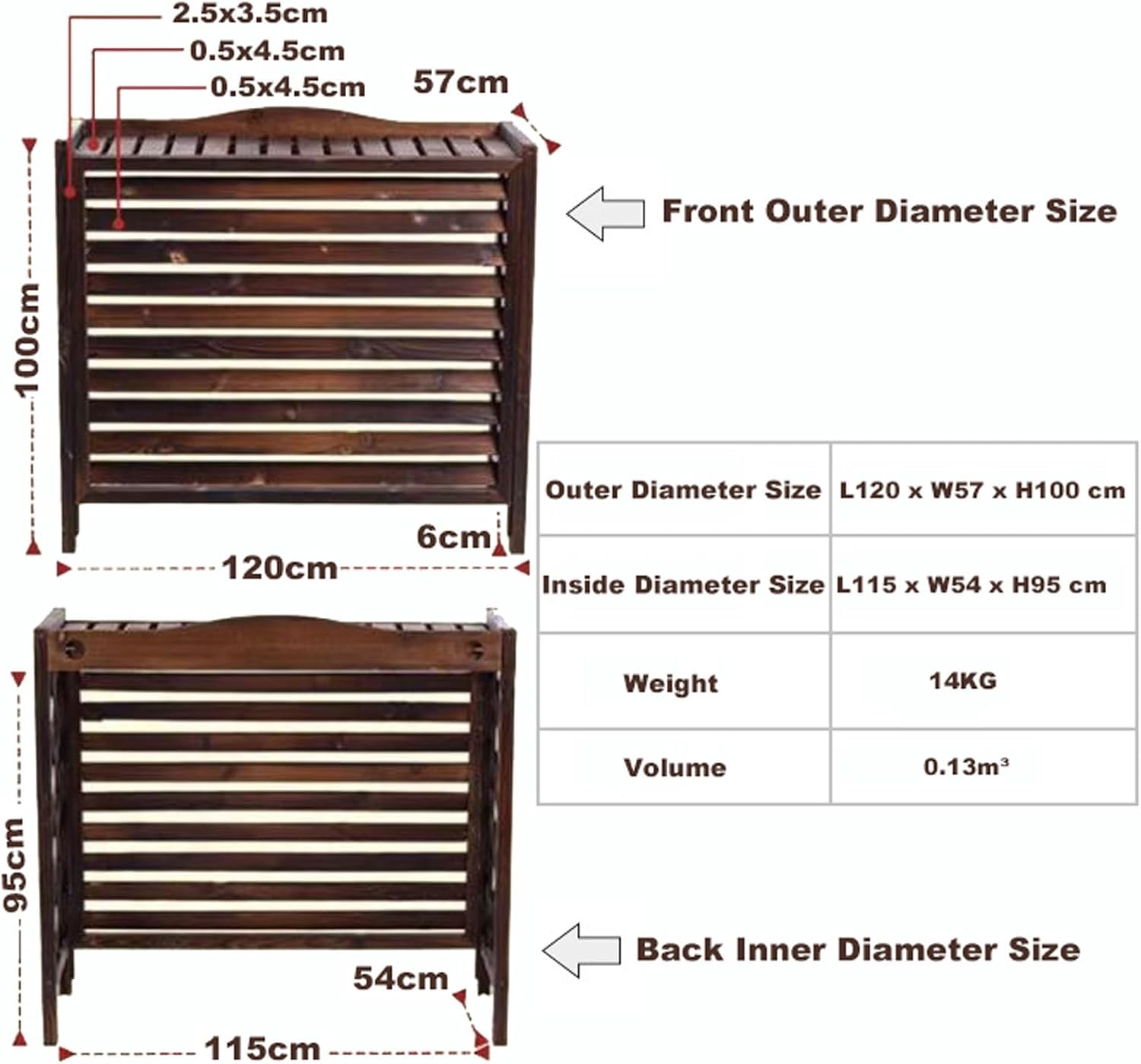 Housse De Protection Pour Climatiseur, Pompe à Chaleur Extérieure, Résistante Aux Intempéries, Pour Unité De Climatisation Pour Extérieur, Convient Aux Condensateurs De 115 X 54 X 95 Cm