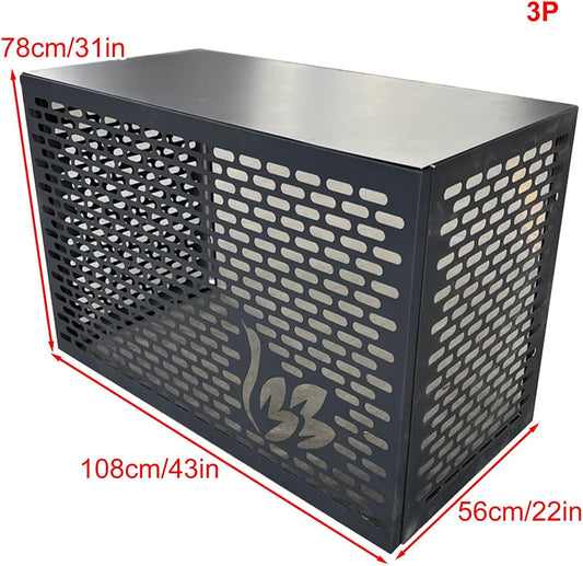 GENERIC Clôture De Climatiseur Extérieur à 4 Panneaux En Alliage D'aluminium Pour Unité Extérieure Résistante Aux Intempéries 108 X 56 X 78 Cm – Et Solution élégante.