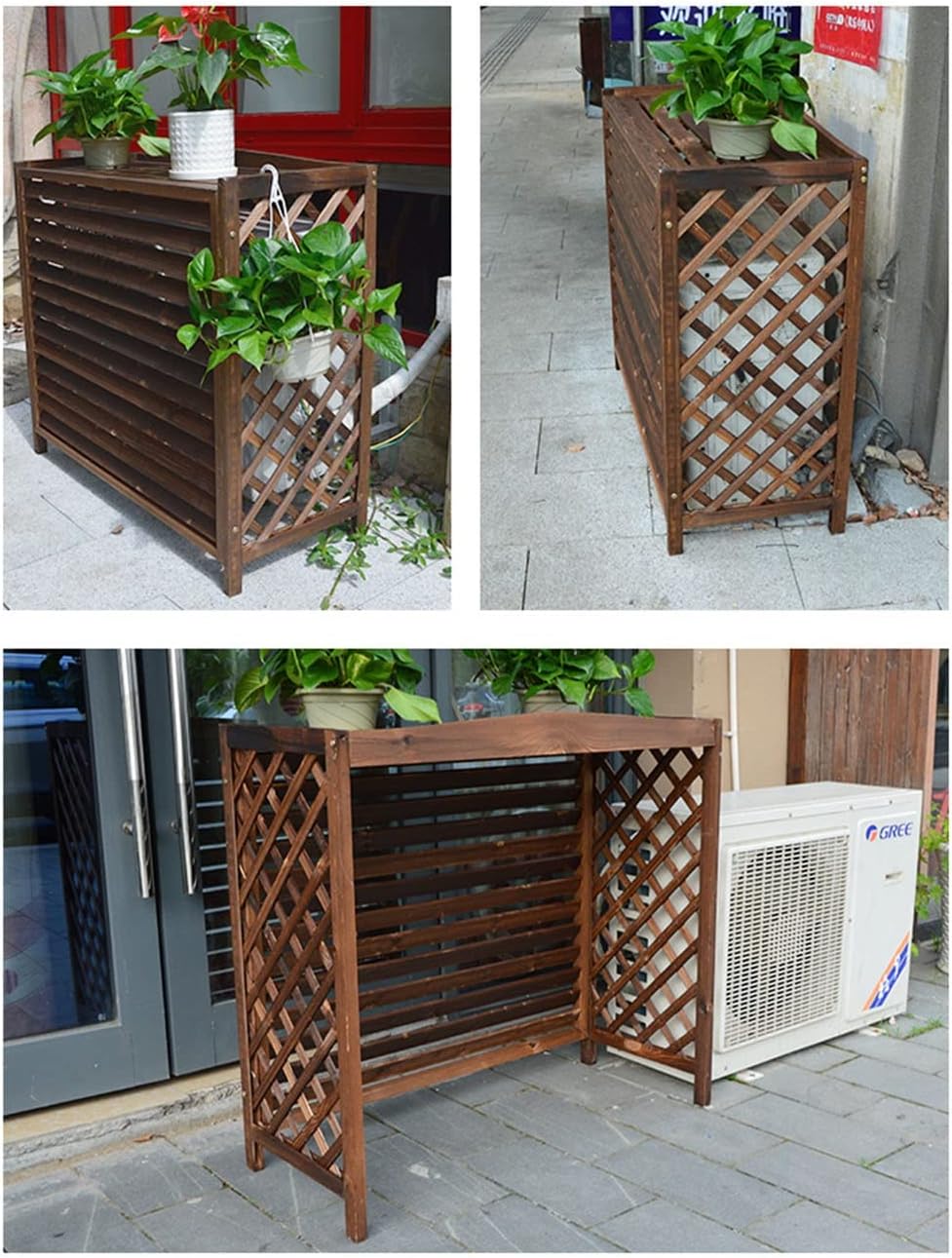  Stores Extérieurs En Coquillage Pour Jardinière, Protection De Climatisation Extérieure, Clôture De Confidentialité, Support De Climatiseur Résistant Aux Intempéries, Pour Se Cacher à L'extérieur