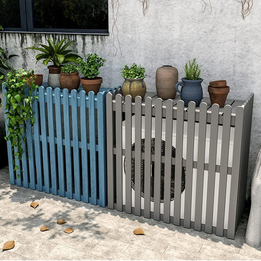 GENERIC Housse De Protection Pour Climatiseur Extérieur – Clôture En Bois Pour Climatiseurs Divisés, 85 X 35 X 84 Cm, Protection Contre Les Intempéries, Décoration élégante, Parfaite Pour Dissimuler Les