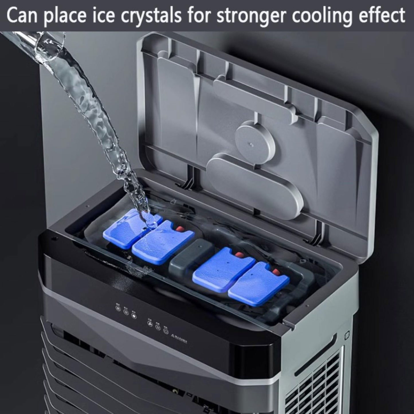 GENERIC Climatiseur Portable 3-in-1 Unité Efficace Pour L'énergie Avec Télécommande, Oscillation à 120 °, Réservoir D'eau Extra Grand 50L, Minuterie De 12 Heures, Idéal Pour La Chambre Et Le Camping-Car