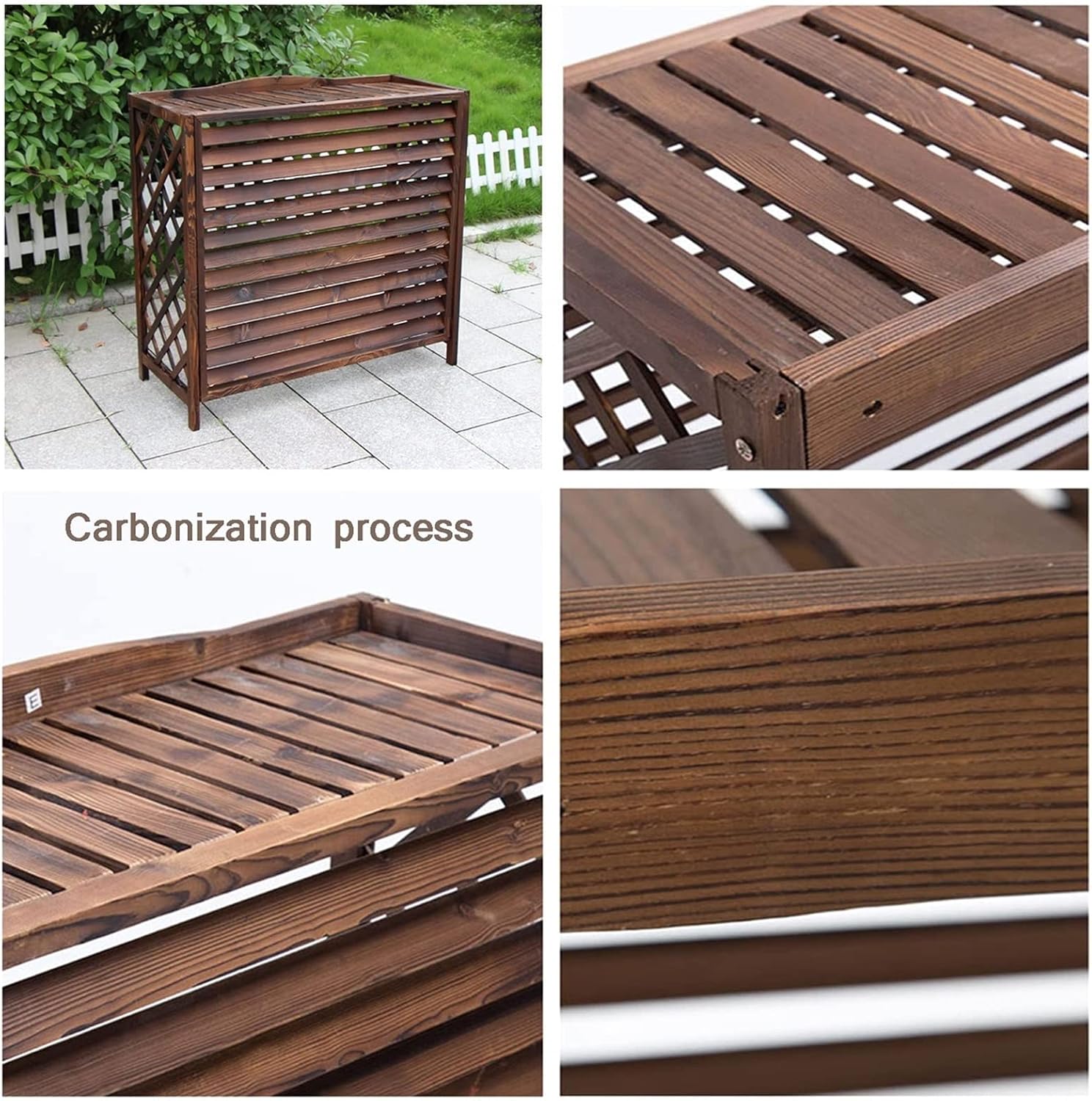  Housse Et Clôture Pour Climatiseur Extérieur - Boîtier De Protection Pour Unités De Climatisation Et Supports De Fleurs - Séparateur D'espace Et Grilles Pour Climatiseurs Et Pompes à Chaleur (taille