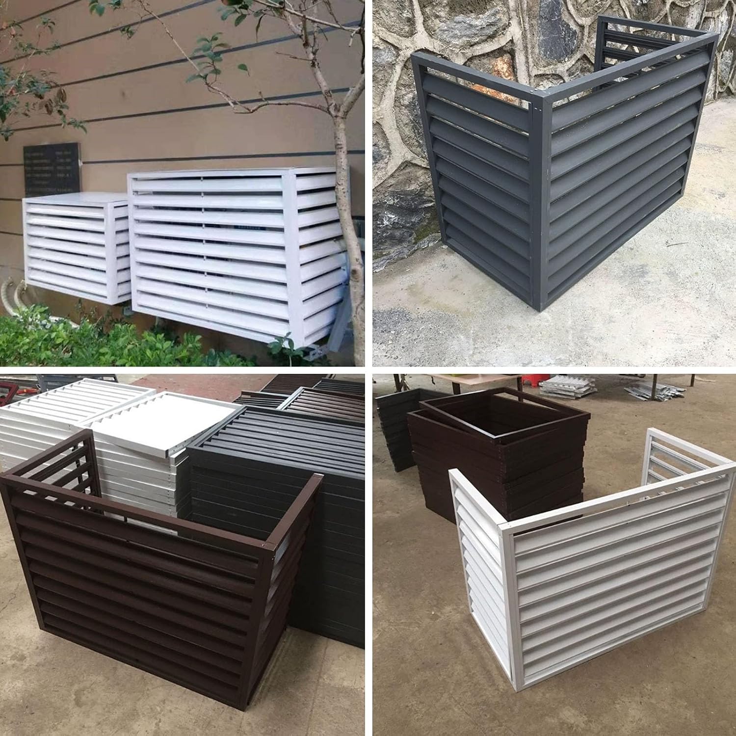 GENERIC Housse En Aluminium Pour Climatiseur - Résistante Aux Intempéries - Coupe-vent Et Anti-grêle - Utilisation En Intérieur/extérieur - Pour Toutes Les Marques