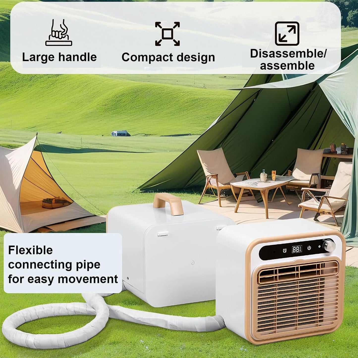GENERIC Climatiseur Intelligent Portable Avec Contrôle Tactile, Minuterie Pour Bureau De Chambre RV