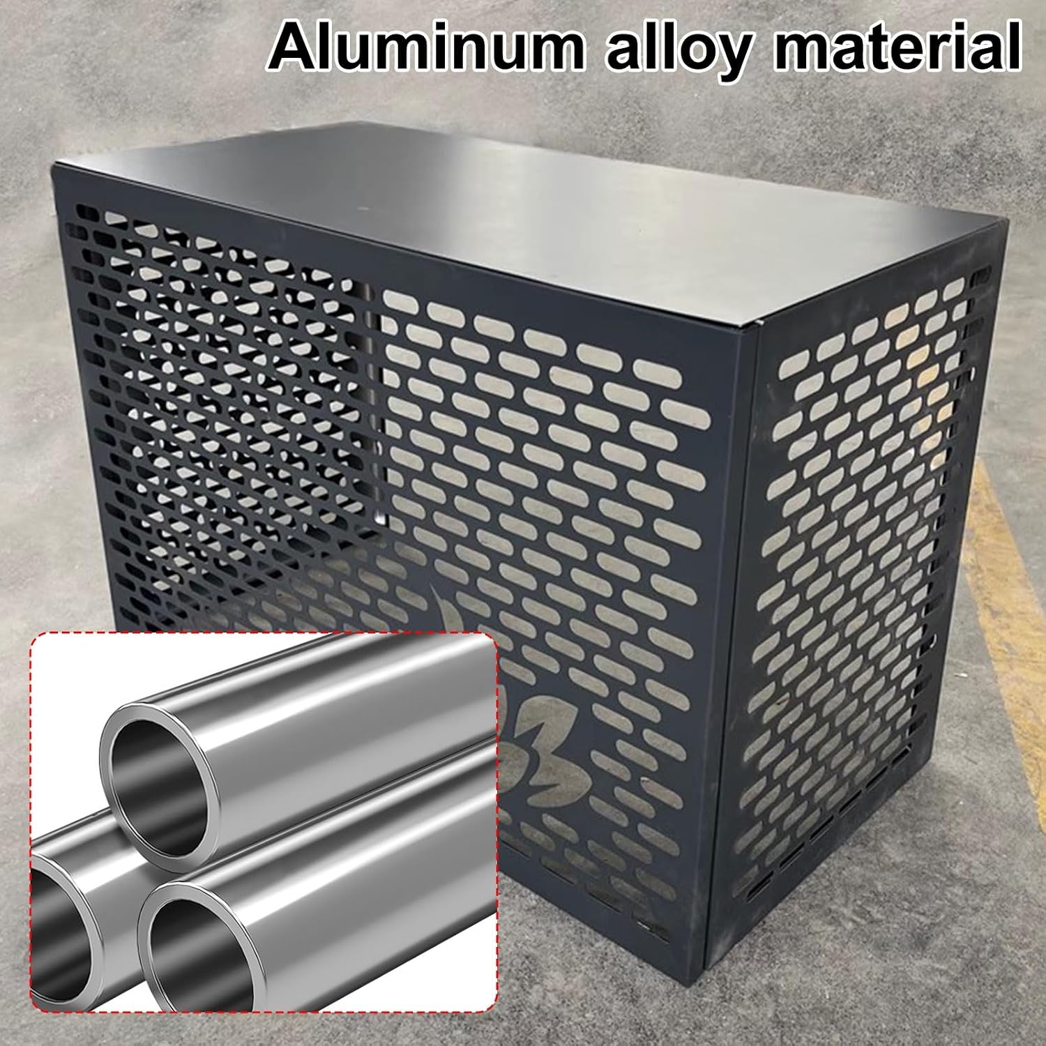 GENERIC Clôture De Climatiseur Extérieur à 4 Panneaux En Alliage D'aluminium Pour Unité Extérieure Résistante Aux Intempéries 108 X 56 X 78 Cm – Et Solution élégante.