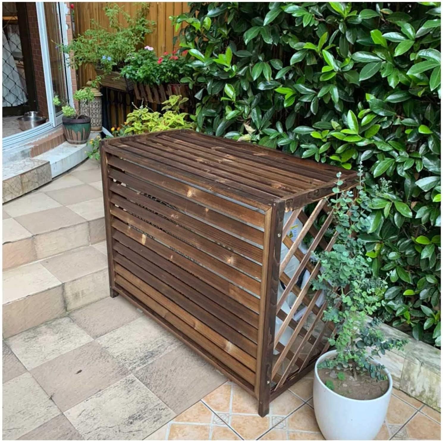  Grilles De Protection Pour Climatiseurs Et Pompes à Chaleur, Volets De Protection Pour Climatisation, Cadre De Protection En Bois Pour Climatisation, Facile à Installer