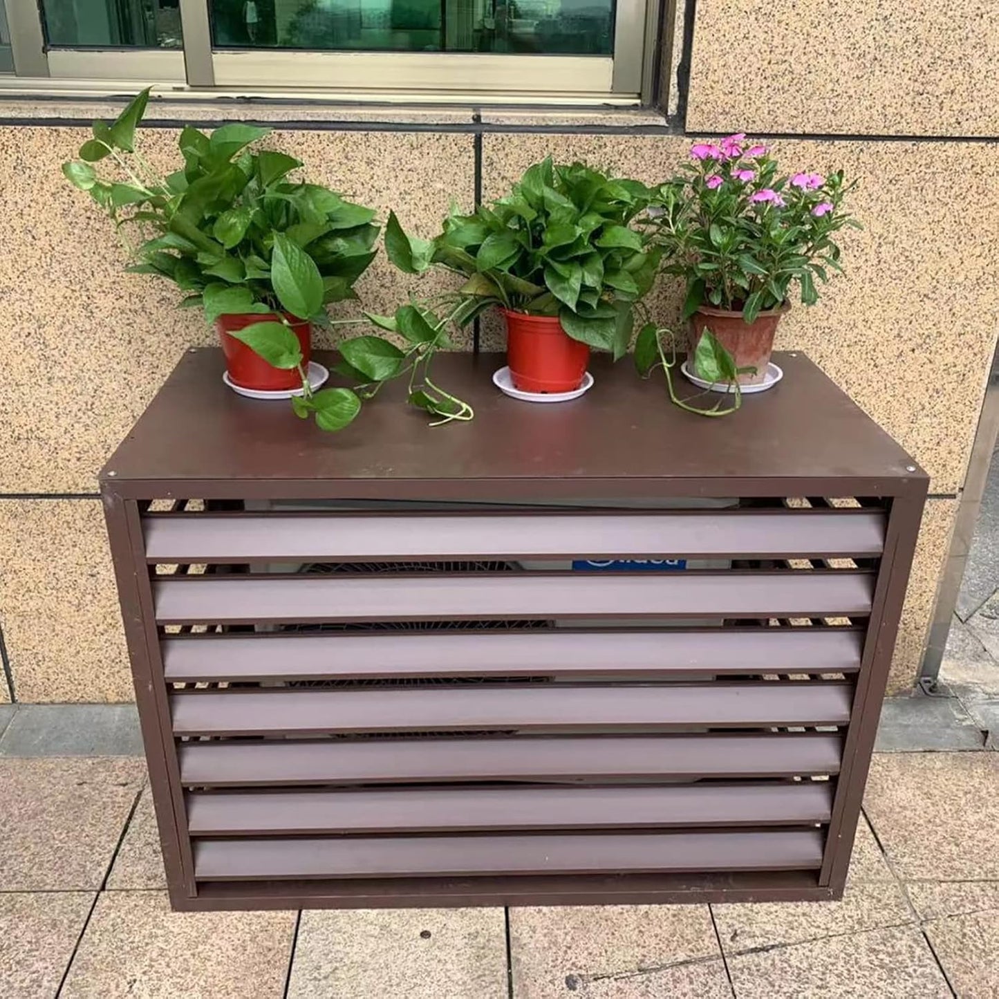  Housse De Protection Pour Climatiseur Extérieur – Antivol Toutes Saisons – Clôture D'intimité – Protection Pour Unités Extérieures – Résistante Aux Intempéries Et Sécurisée