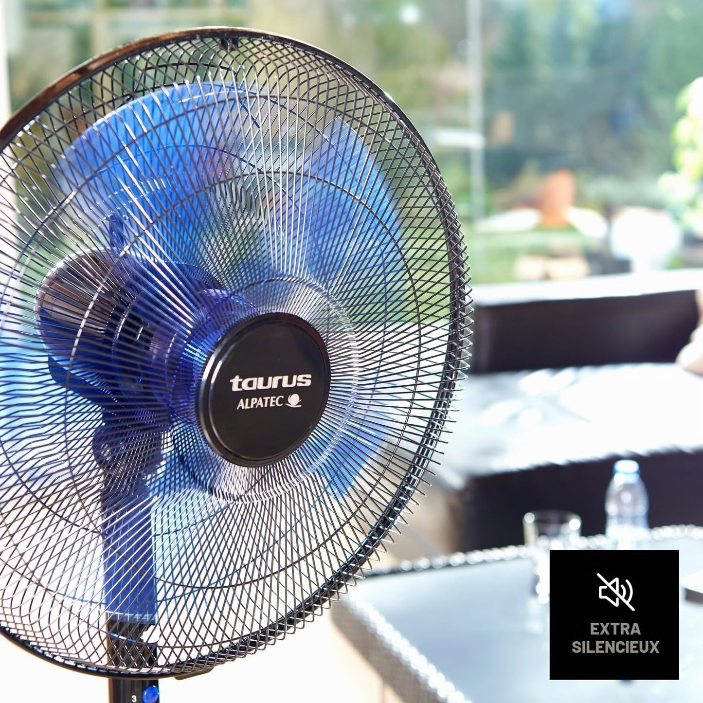 Taurus Boreal 16C Elegance - Ventilateur Sur Pied 40W, Hauteur Jusqu'à 130cm, 5 Lames, Diamètre 40cm, 3 Vitesses, Système D'oscillation Et D'inclinaison, Poignée De Transport, Base Ronde, Silencieux